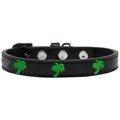 Mirage Pet Products Green Palm Tree Widget Dog CollarBlack Size 12 631-24 BK12